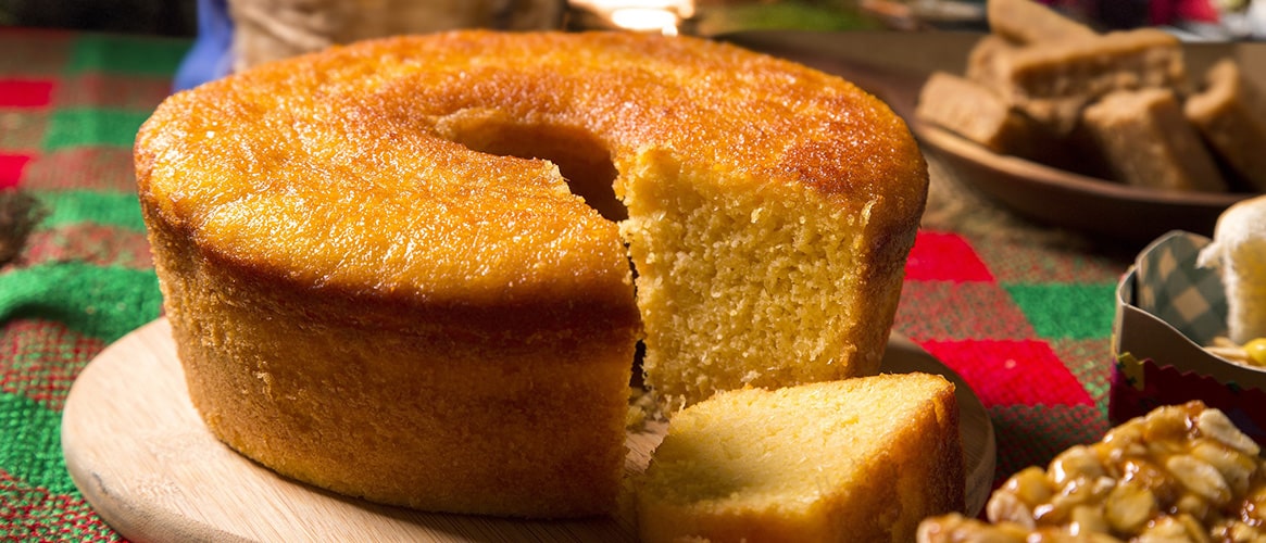 Receita de bolo de fubá simples